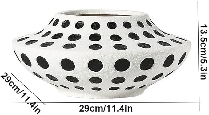 Hand Drawn Polka Dot Vase