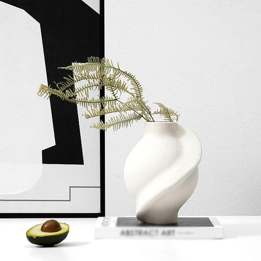 White Resin Decorative Vase