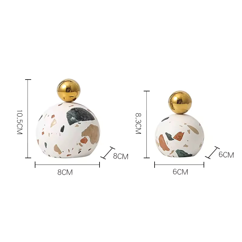 White & Black Double Ball Ornament
