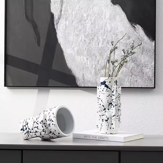 Blue Glazed Ceramic Vase