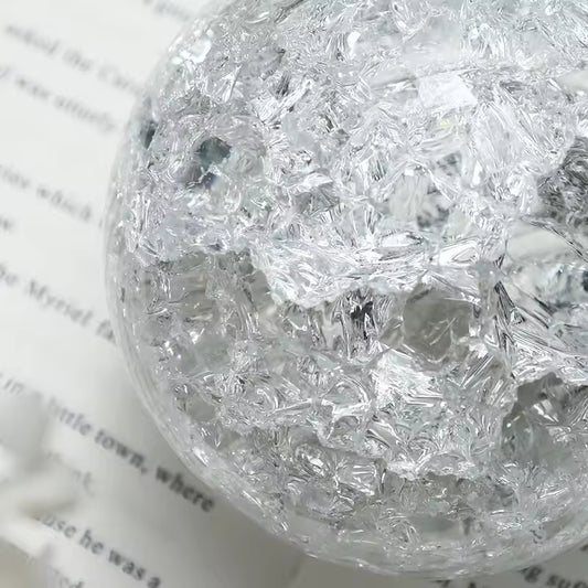 Transparent Coral Ball – Handmade Glass Decor