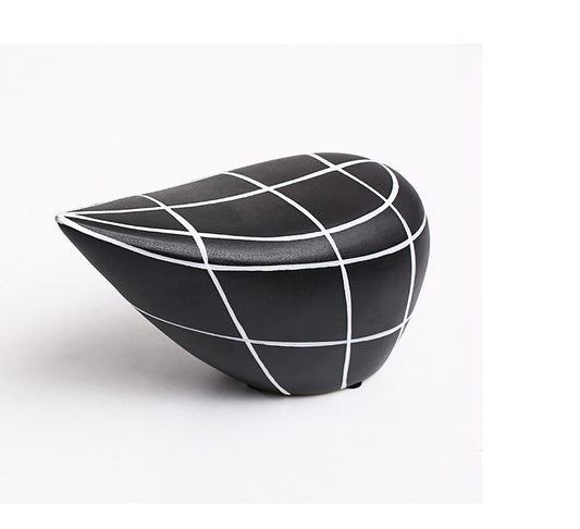 Black & White Geometric Line Ornament