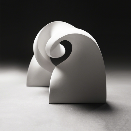 Rotating ribbon white & Black