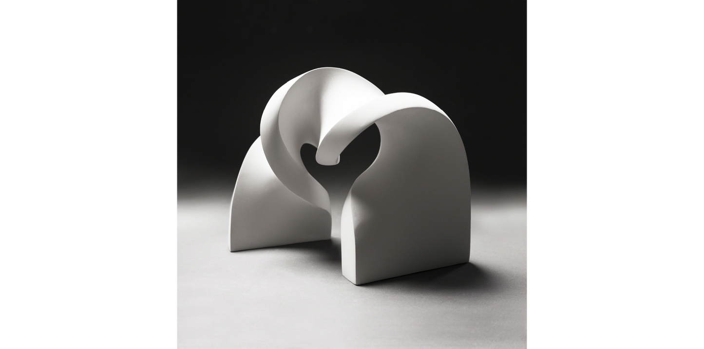 Rotating ribbon white & Black