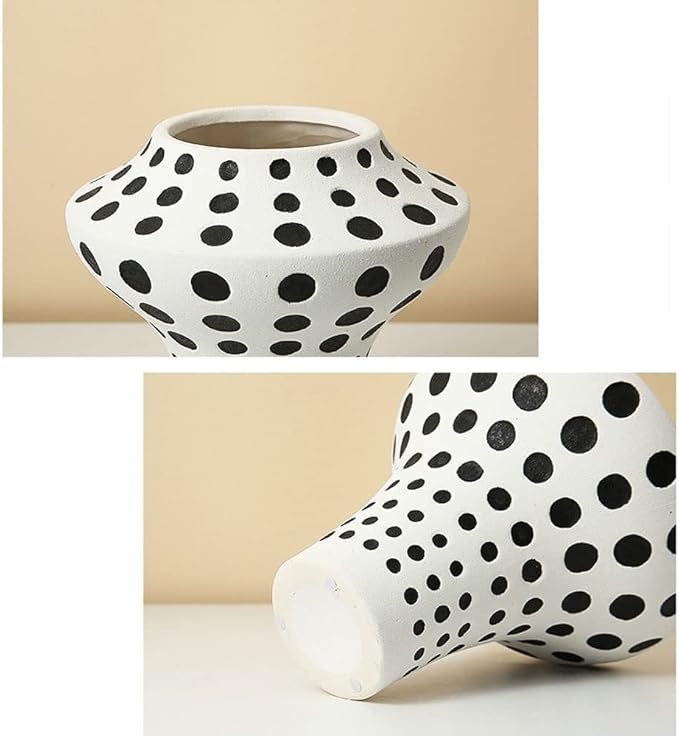 Hand Drawn Polka Dot Vase
