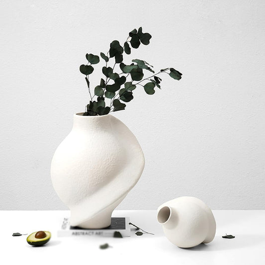 White Resin Decorative Vase