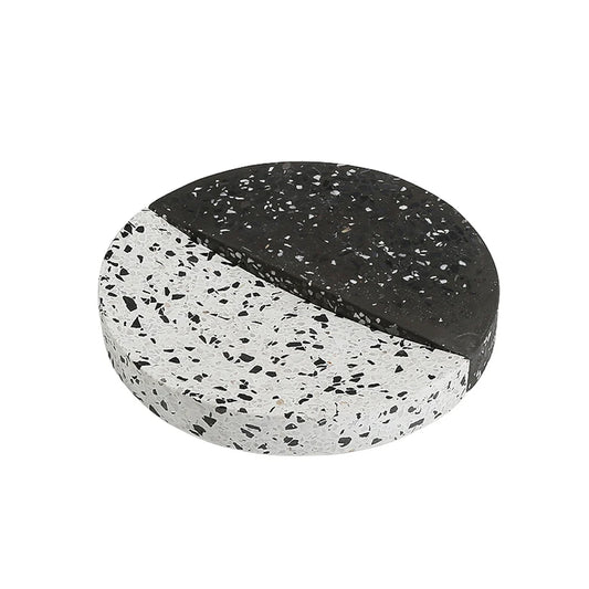 Black & White Terrazzo Decorative Plate