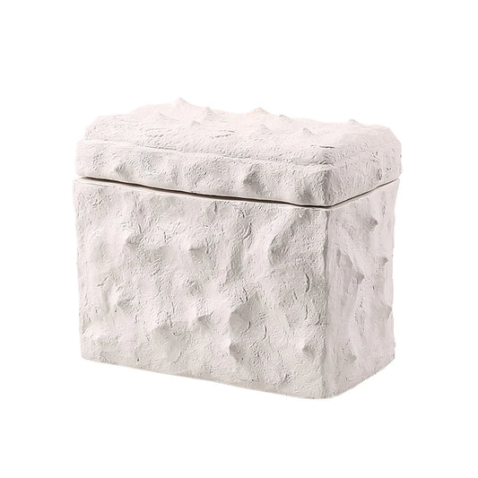 White Stone Effect Resin Box