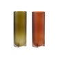 Transparent Resin Vase – Brown & Green