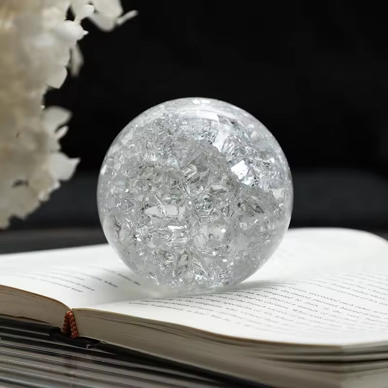 Transparent Coral Ball – Handmade Glass Decor