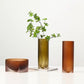 Transparent Resin Vase – Brown & Green