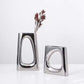 Ring vase silver high & short