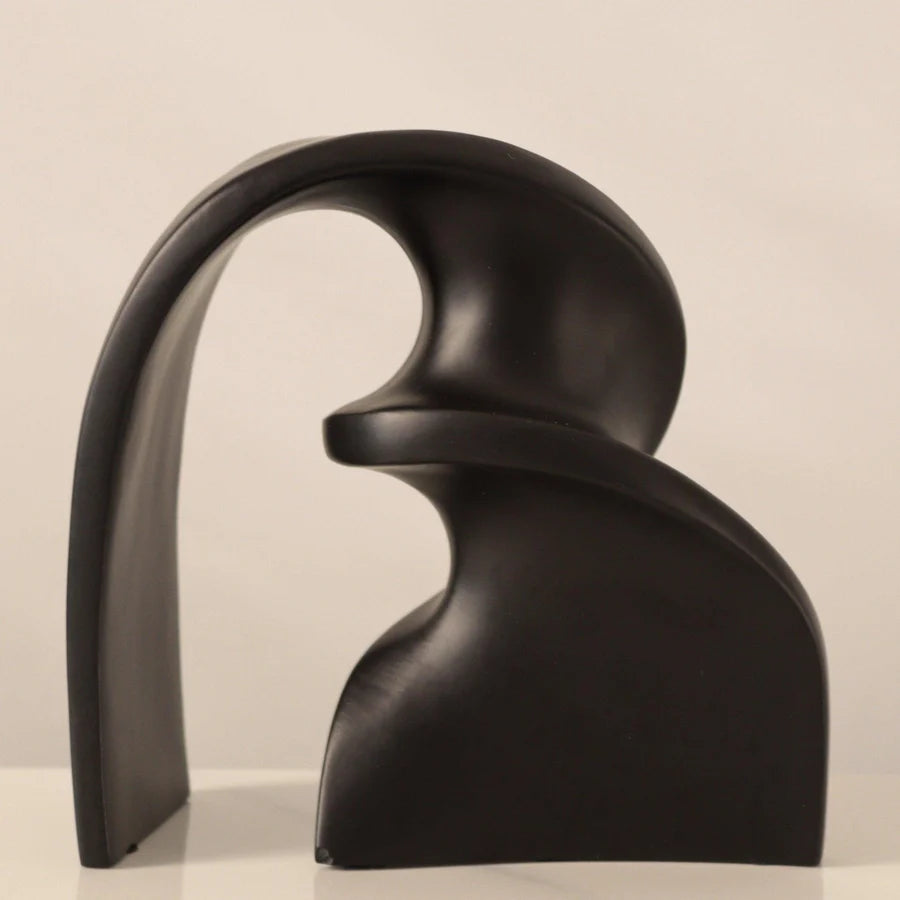 Rotating ribbon white & Black