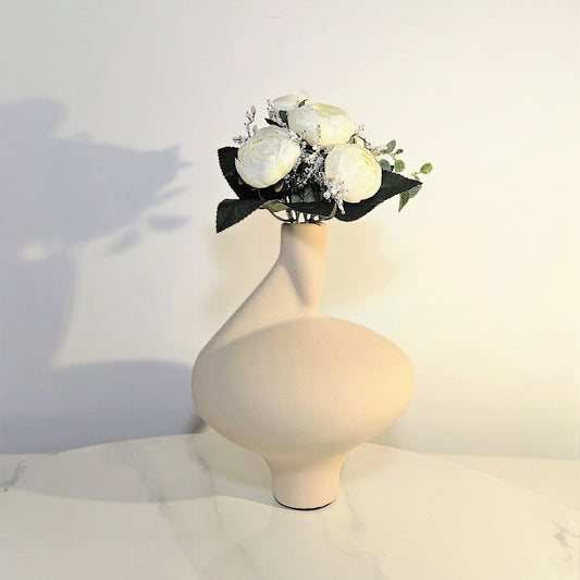 Cream Ceramic Vase