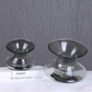 Grey Glass Spin Top Decoration